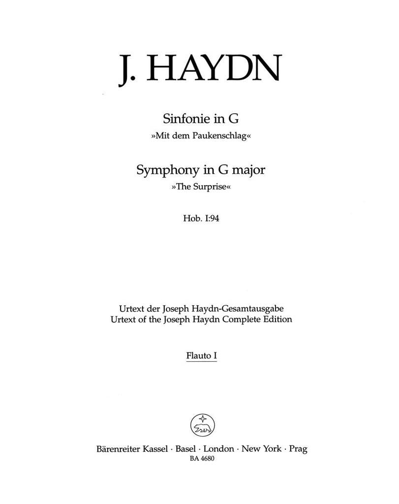 Symphony in G major No. 94 Hob. I:94 The Surprise